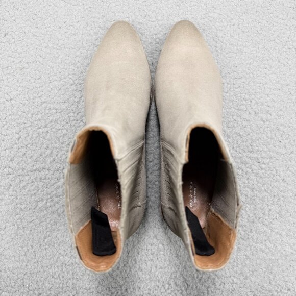 Rag & Bone Boots Womens 7 / EU 37 Shoes Grey Rover Suede Ankle Booties Chelsea - Picture 6 of 12
